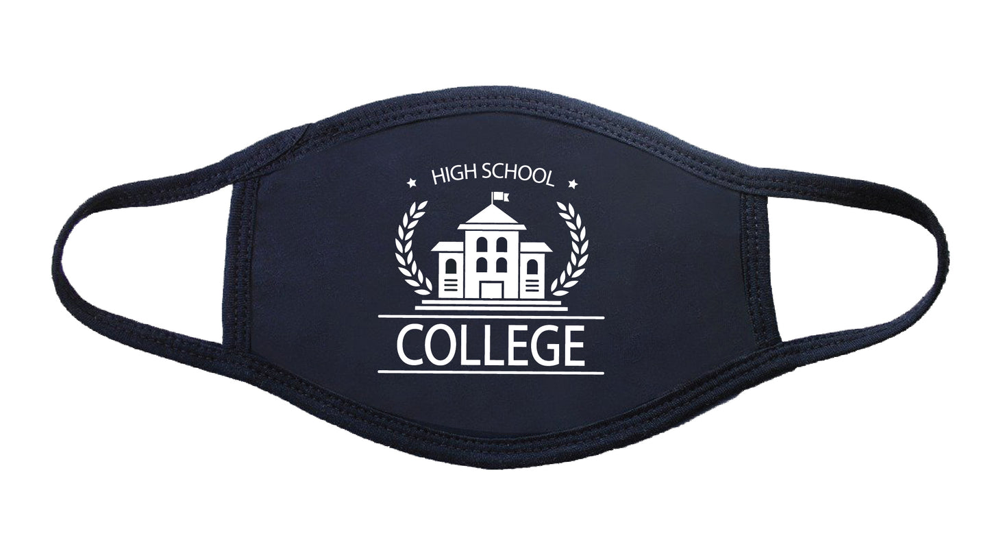 100% Cotton Face Mask - Adult - Monochromatic logo