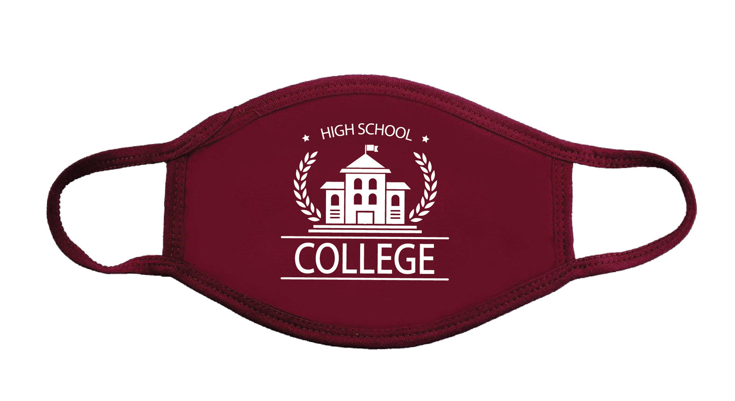 100% Cotton Face Mask - Adult - Monochromatic logo