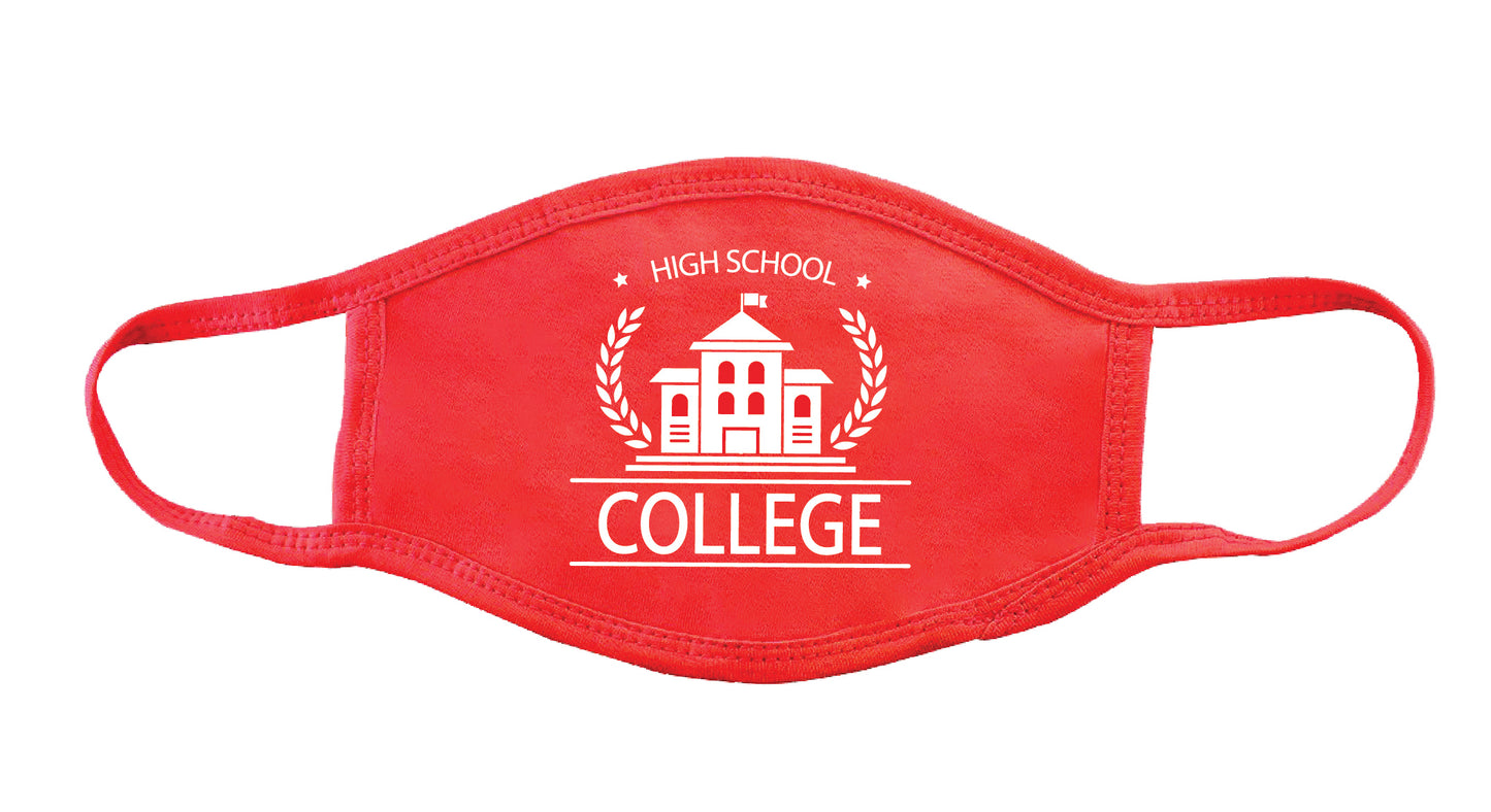 100% Cotton Face Mask - Adult - Monochromatic logo