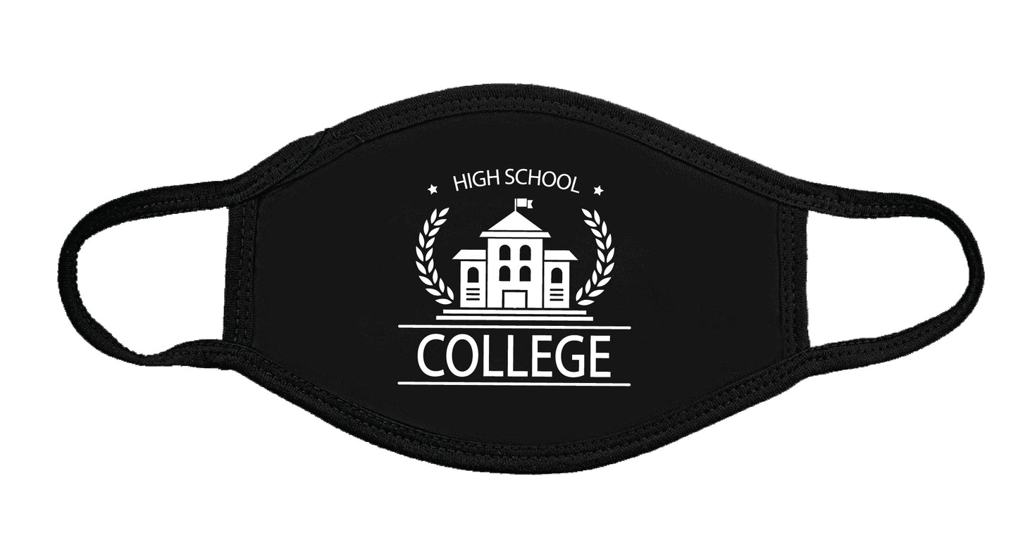 100% Cotton Face Mask - Adult - Monochromatic logo