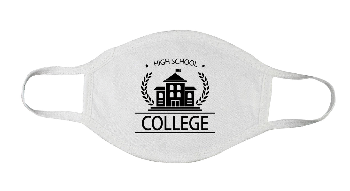 100% Cotton Face Mask - Adult - Monochromatic logo
