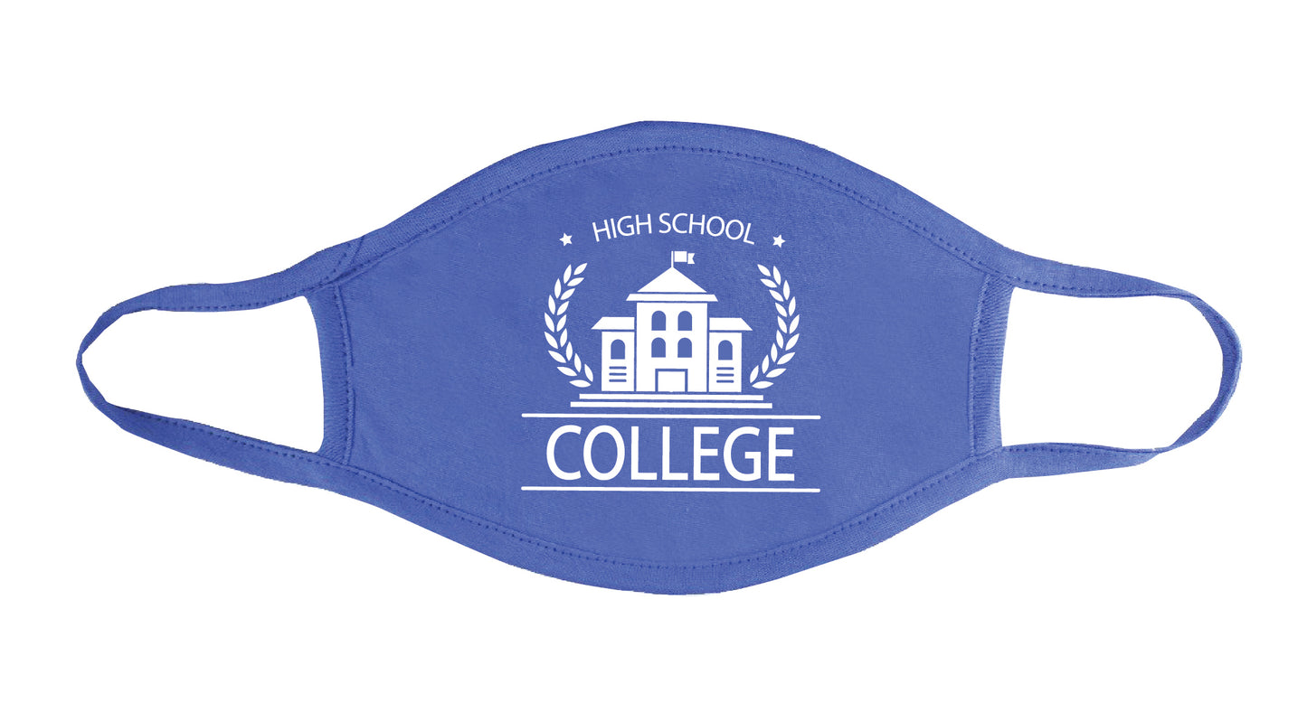 100% Cotton Face Mask - Adult - Monochromatic logo