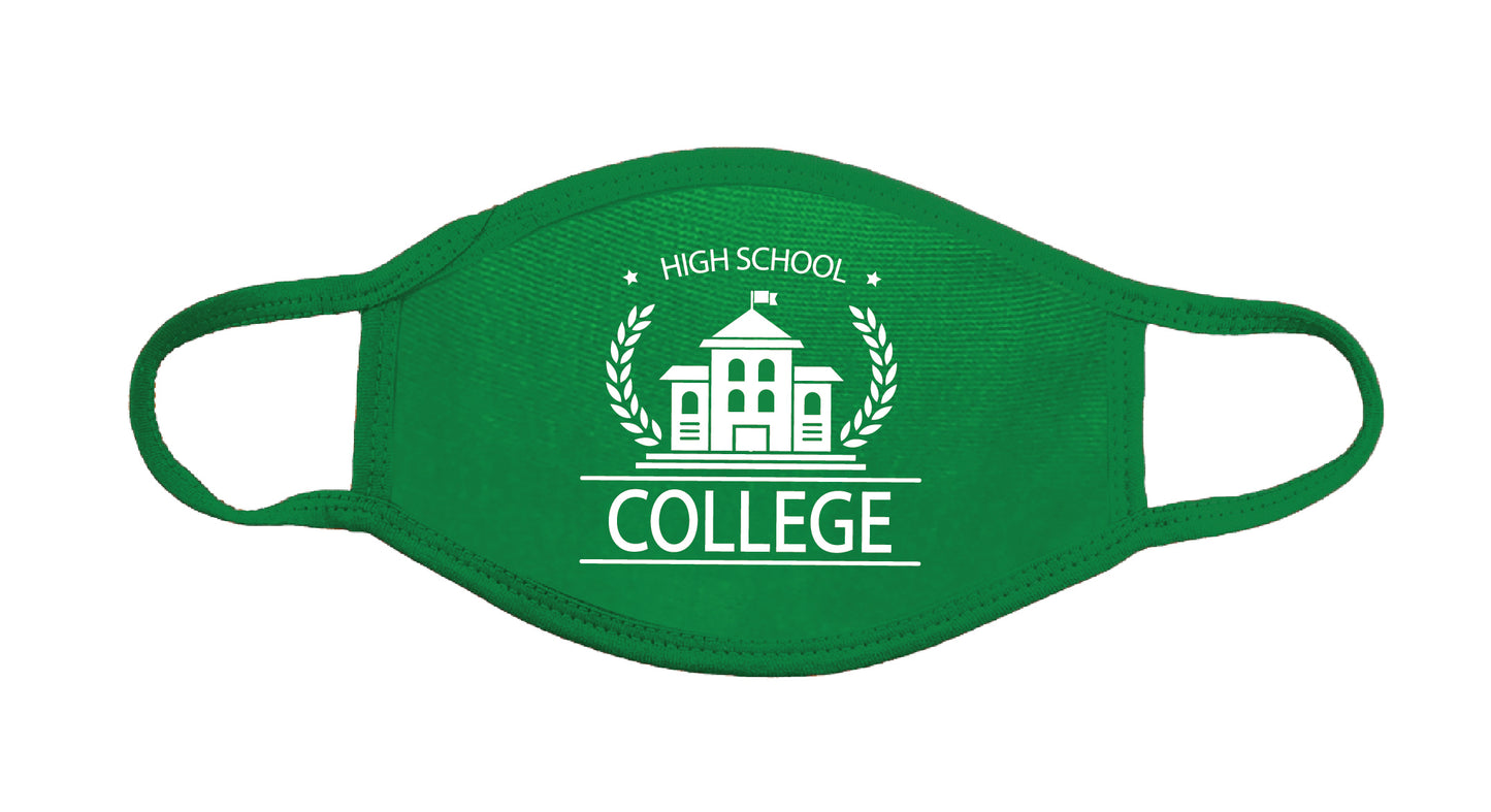 100% Cotton Face Mask - Adult - Monochromatic logo