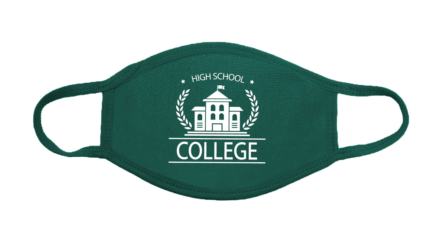 100% Cotton Face Mask - Adult - Monochromatic logo