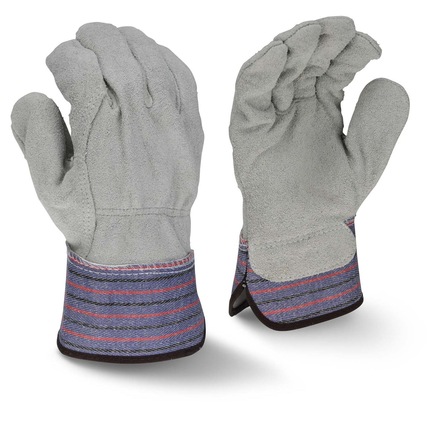 RADIANS RWG3206 FULL REGULAR SHOULDER GRAY SPLIT COWHIDE LEATHER PALM GLOVE