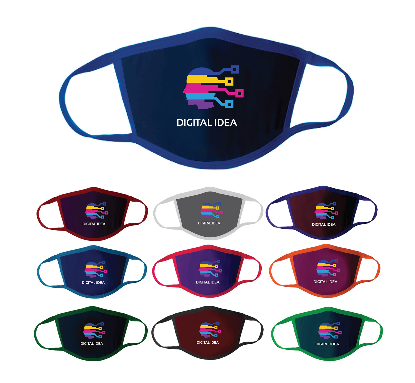 2-Ply Full-Color Polyester Face Mask