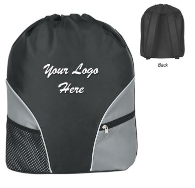 Drawstring Backpack with Pockets
