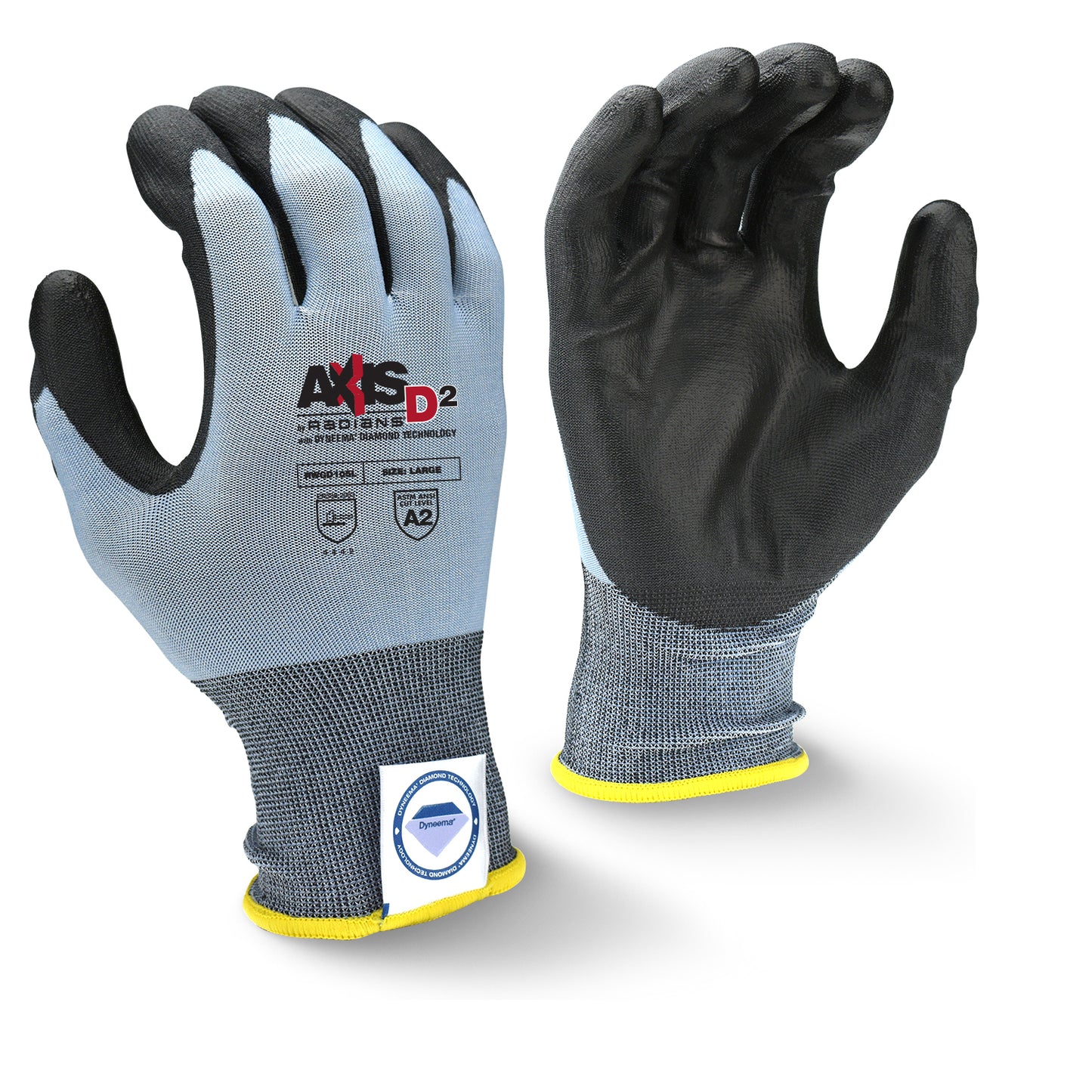 RADIANS RWGD105 AXIS D2™CUT PROTECTION LEVEL A2 GLOVE WITH DYNEEMA® DIAMOND TECHNOLOGY