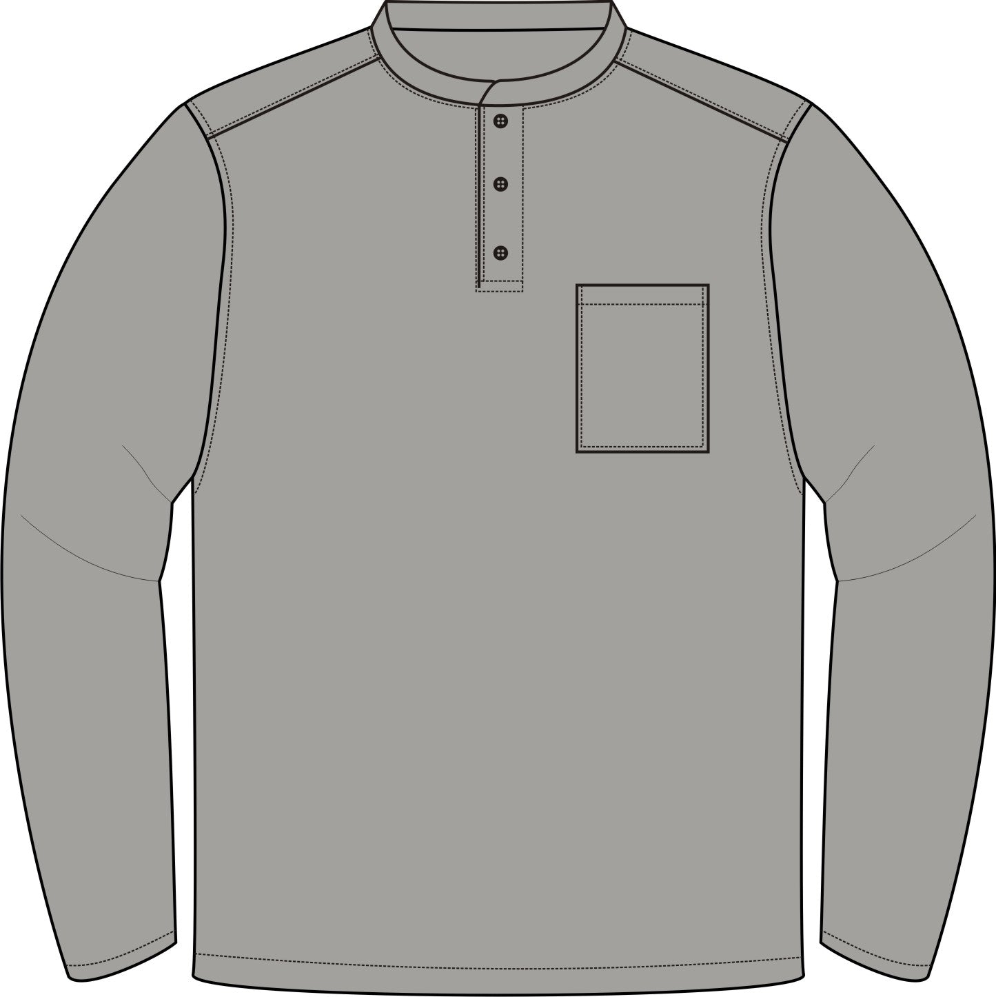 Henley 3 button Shirt